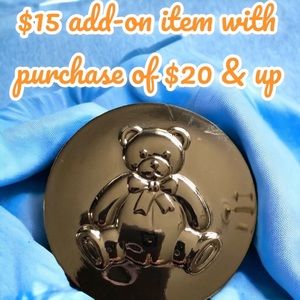 NWT/NWB. Indigo Baby silver keepsake box with baby bear motif